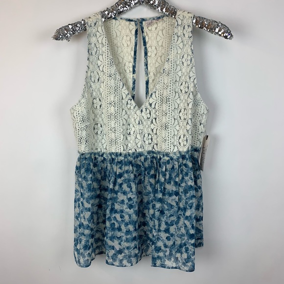 Melrose and Market Tops - Melrose and Market Lace Open Back Blouse